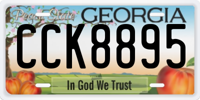 GA license plate CCK8895