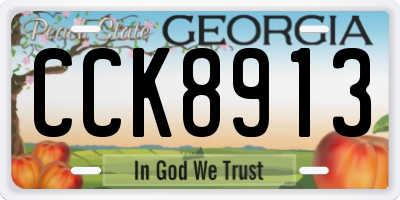 GA license plate CCK8913