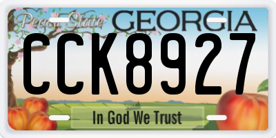 GA license plate CCK8927