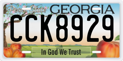 GA license plate CCK8929