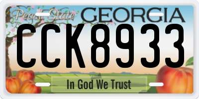 GA license plate CCK8933