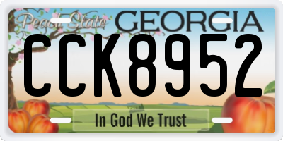 GA license plate CCK8952