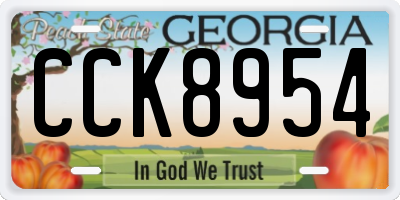 GA license plate CCK8954