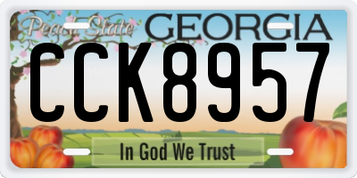 GA license plate CCK8957