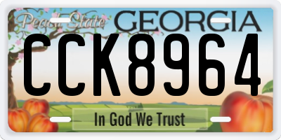 GA license plate CCK8964