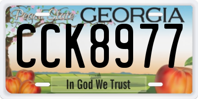 GA license plate CCK8977