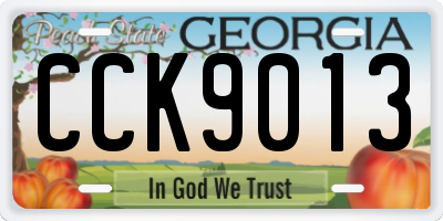 GA license plate CCK9013