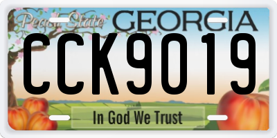 GA license plate CCK9019
