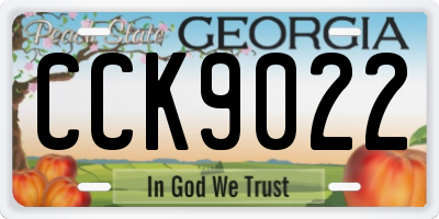 GA license plate CCK9022