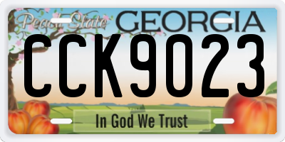 GA license plate CCK9023