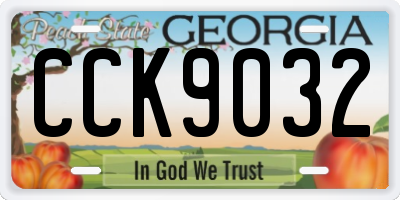 GA license plate CCK9032