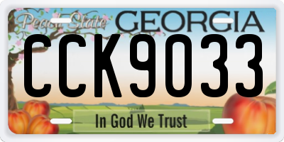 GA license plate CCK9033