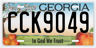 GA license plate CCK9049