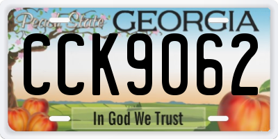 GA license plate CCK9062