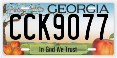 GA license plate CCK9077