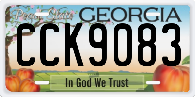 GA license plate CCK9083