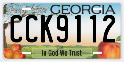 GA license plate CCK9112