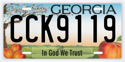 GA license plate CCK9119