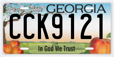 GA license plate CCK9121