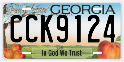 GA license plate CCK9124