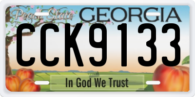 GA license plate CCK9133