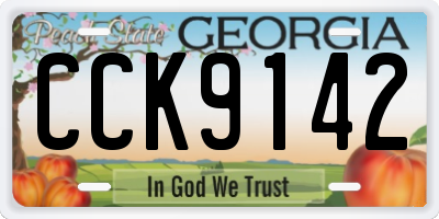 GA license plate CCK9142