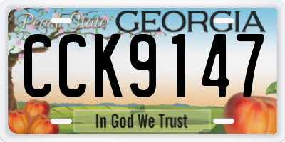 GA license plate CCK9147
