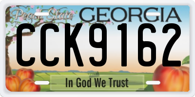 GA license plate CCK9162