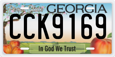 GA license plate CCK9169