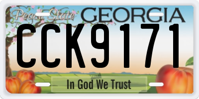 GA license plate CCK9171