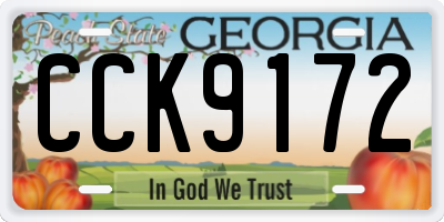 GA license plate CCK9172
