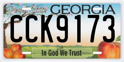 GA license plate CCK9173