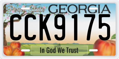 GA license plate CCK9175