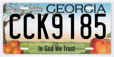 GA license plate CCK9185