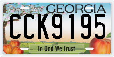 GA license plate CCK9195
