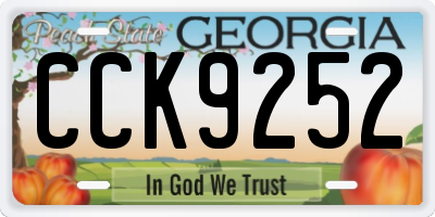 GA license plate CCK9252