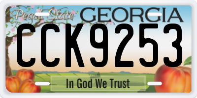GA license plate CCK9253