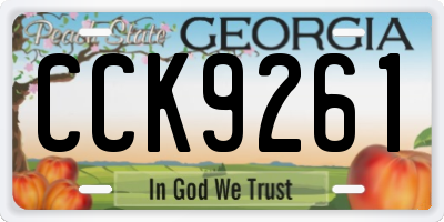 GA license plate CCK9261