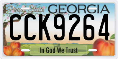GA license plate CCK9264