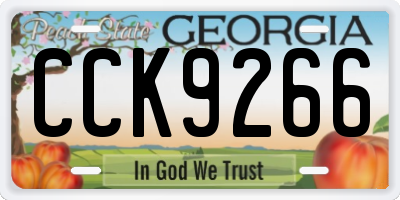 GA license plate CCK9266