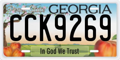 GA license plate CCK9269