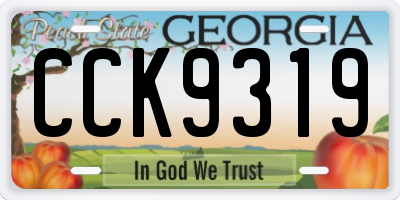 GA license plate CCK9319