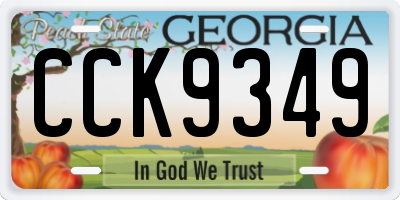 GA license plate CCK9349