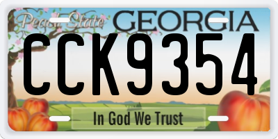 GA license plate CCK9354
