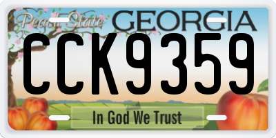 GA license plate CCK9359