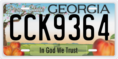 GA license plate CCK9364