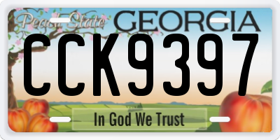 GA license plate CCK9397
