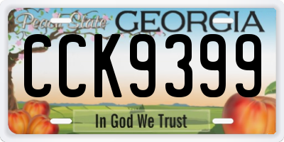 GA license plate CCK9399