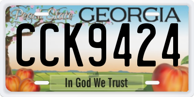 GA license plate CCK9424