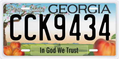 GA license plate CCK9434